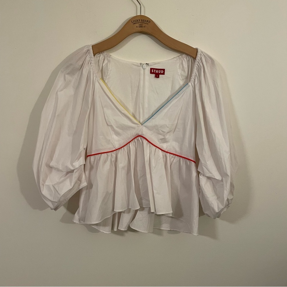 STAUD Dani Puff Sleeve top